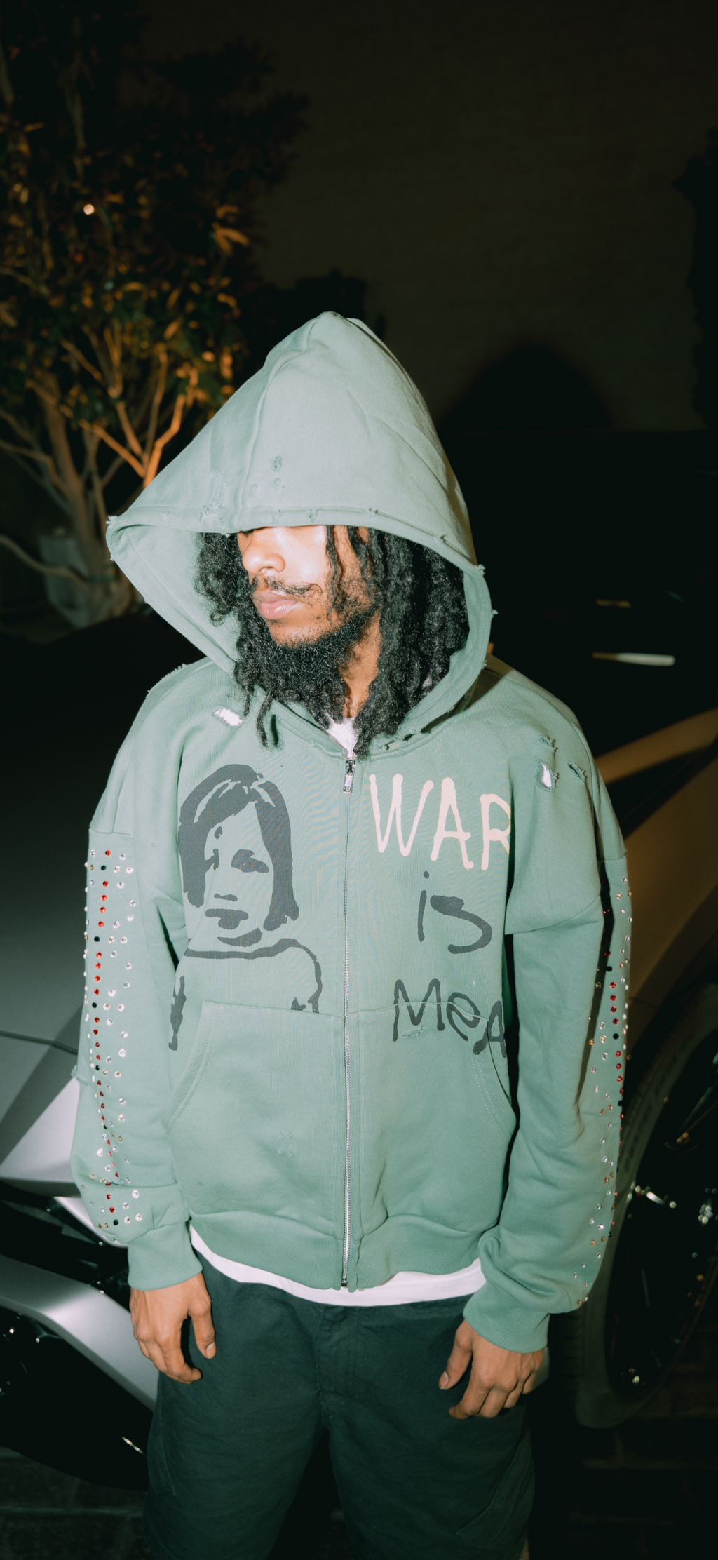 "War Is Mean" Zip Up Hoodie