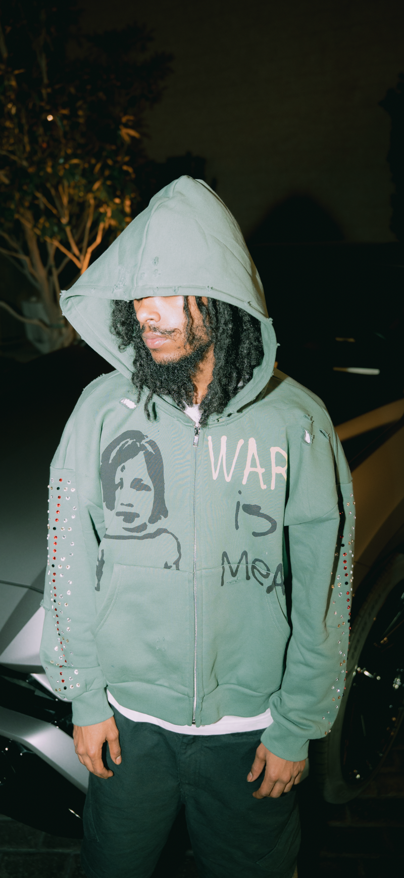 "War Is Mean" Zip Up Hoodie